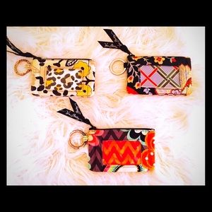 Vera Bradley Coin Wallet w/key chain Bundle of 3